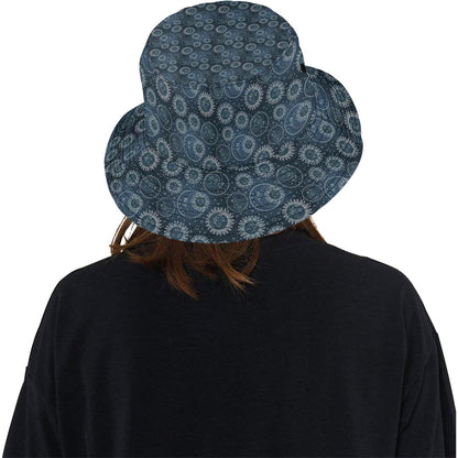Sun Moon Tattoo Design Themed Print Unisex Bucket Hat