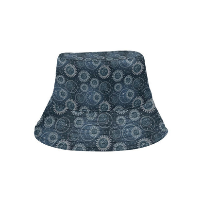 Sun Moon Tattoo Design Themed Print Unisex Bucket Hat