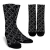 Sun Moon White Design Themed Print Crew Socks