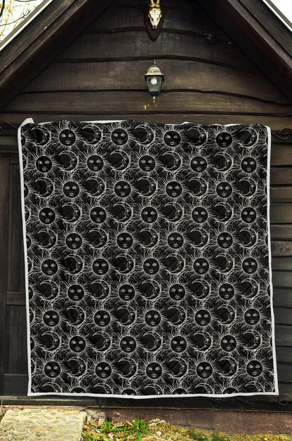 Sun Moon White Design Themed Print Premium Quilt-JTAMIGO.COM