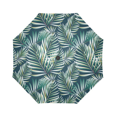 Sun Spot Tropical Palm Leaves hower Curtain Automatic Foldable Umbrella