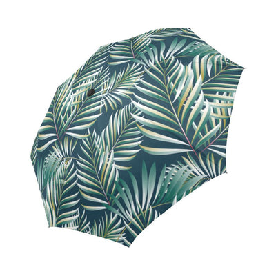 Sun Spot Tropical Palm Leaves hower Curtain Automatic Foldable Umbrella