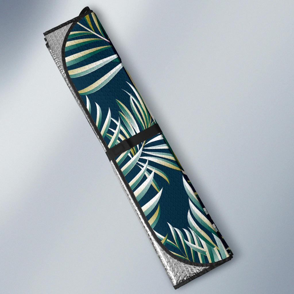 Sun Spot Tropical Palm Leaves Hower Curtain Car Sun Shade For Windshield