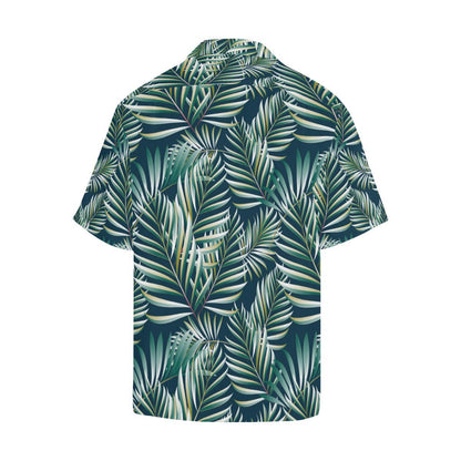Sun Spot Tropical Palm Leaves hower Curtain Men Aloha Hawaiian Shirt