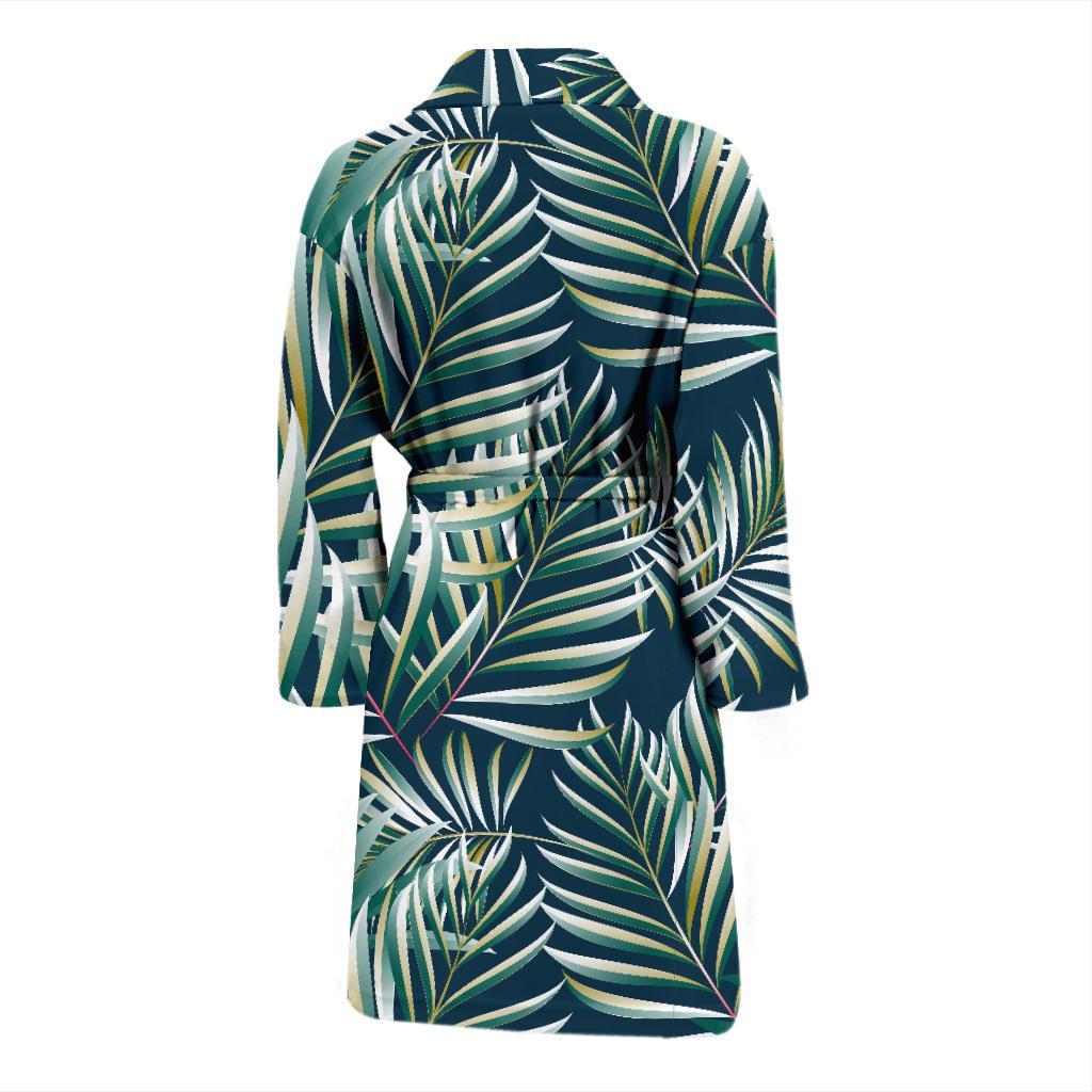 Sun Spot Tropical Palm Leaves hower Curtain Men Bath Robe-JTAMIGO.COM