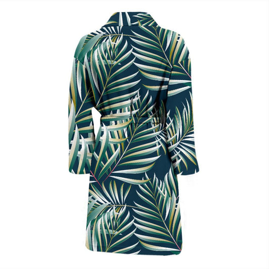 Sun Spot Tropical Palm Leaves hower Curtain Men Bath Robe-JTAMIGO.COM