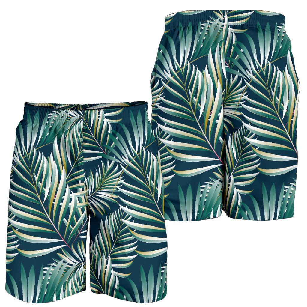 Sun Spot Tropical Palm Leaves hower Curtain Mens Shorts-JTAMIGO.COM