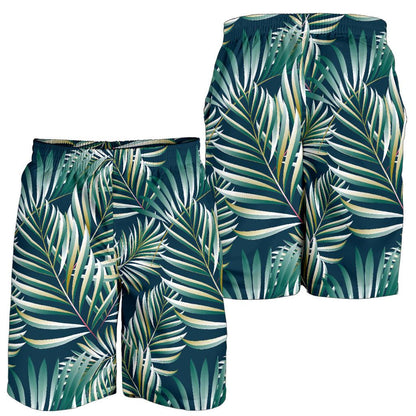 Sun Spot Tropical Palm Leaves hower Curtain Mens Shorts-JTAMIGO.COM