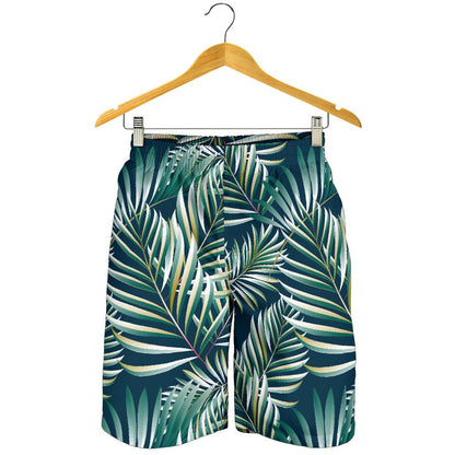 Sun Spot Tropical Palm Leaves hower Curtain Mens Shorts-JTAMIGO.COM