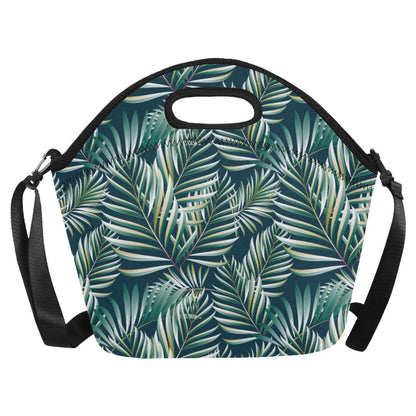 Sun Spot Tropical Palm Leaves hower Curtain Neoprene Lunch Bag (Model 1669)(Large)-JTAMIGO.COM