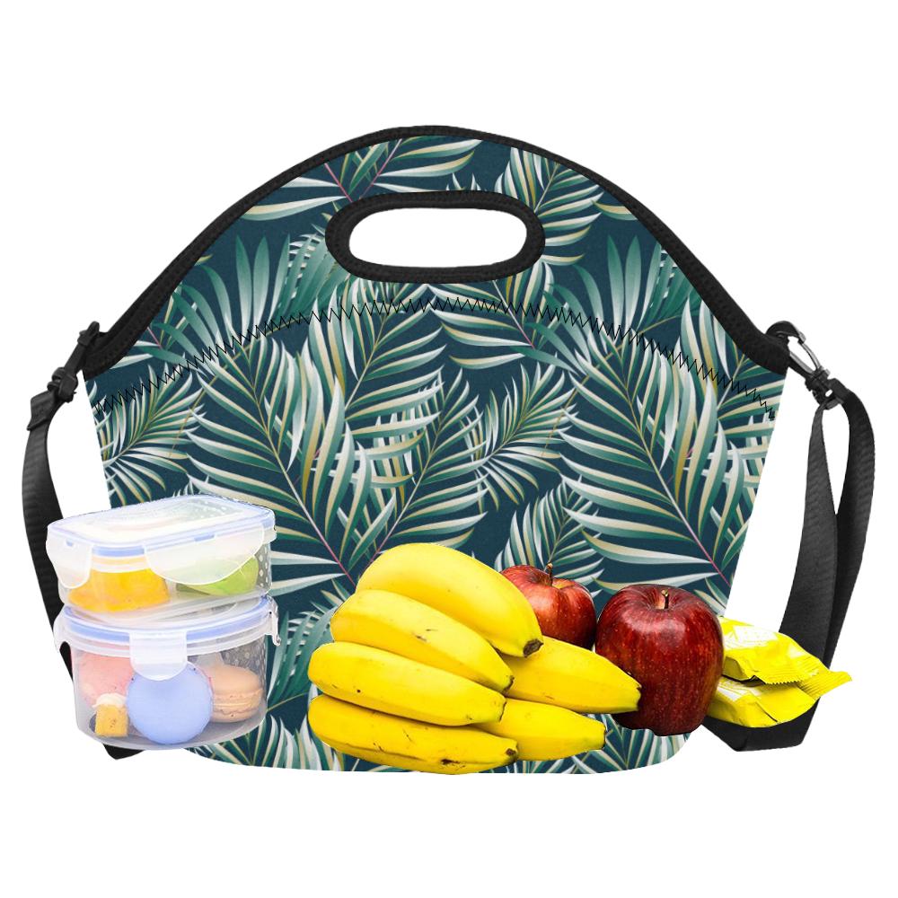 Sun Spot Tropical Palm Leaves hower Curtain Neoprene Lunch Bag (Model 1669)(Large)-JTAMIGO.COM