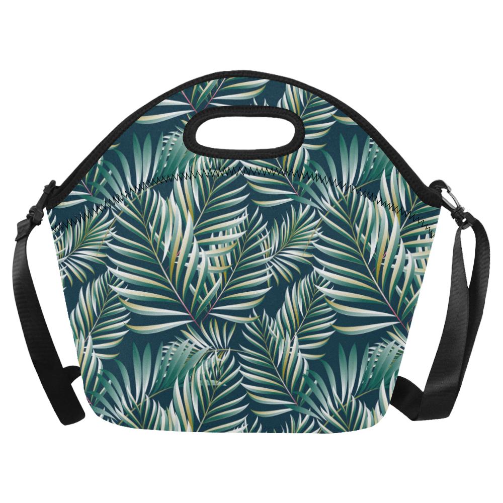 Sun Spot Tropical Palm Leaves hower Curtain Neoprene Lunch Bag (Model 1669)(Large)-JTAMIGO.COM