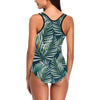 Sun Spot Tropical Palm Leaves hower Curtain One Piece Swimsuit-JTAMIGO.COM