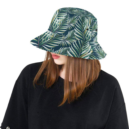 Sun Spot Tropical Palm Leaves hower Curtain Unisex Bucket Hat