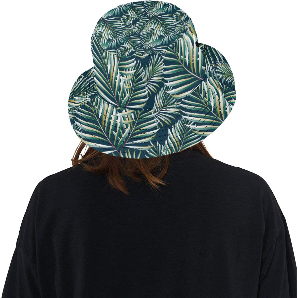 Sun Spot Tropical Palm Leaves hower Curtain Unisex Bucket Hat