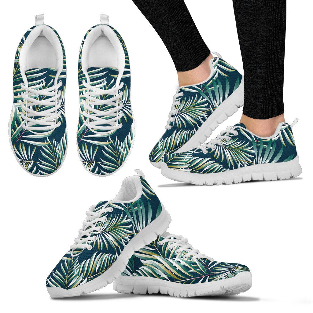 Sun Spot Tropical Palm Leaves Hower Curtain Women Sneakers Shoes