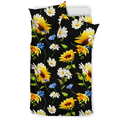 Sunflower Chamomile Bright Color Print Duvet Cover Bedding Set