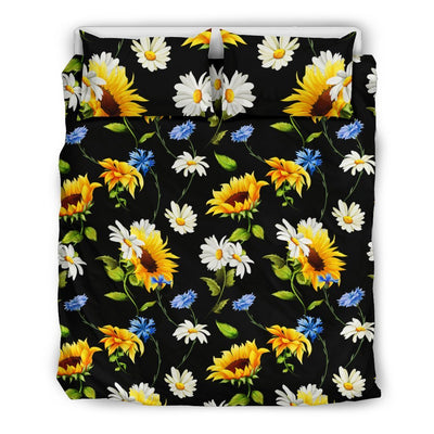 Sunflower Chamomile Bright Color Print Duvet Cover Bedding Set