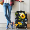 Sunflower Chamomile Bright Color Print Luggage Cover Protector