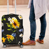 Sunflower Chamomile Bright Color Print Luggage Cover Protector
