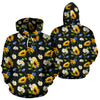 Sunflower Chamomile Bright Color Print Pullover Hoodie