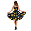 Sunflower Chamomile Bright Color Print Sleeveless Dress