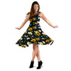 Sunflower Chamomile Bright Color Print Sleeveless Dress
