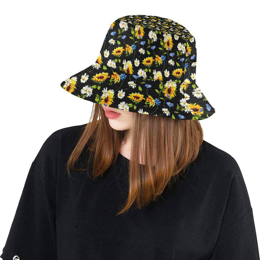Sunflower Chamomile Bright Color Print Unisex Bucket Hat