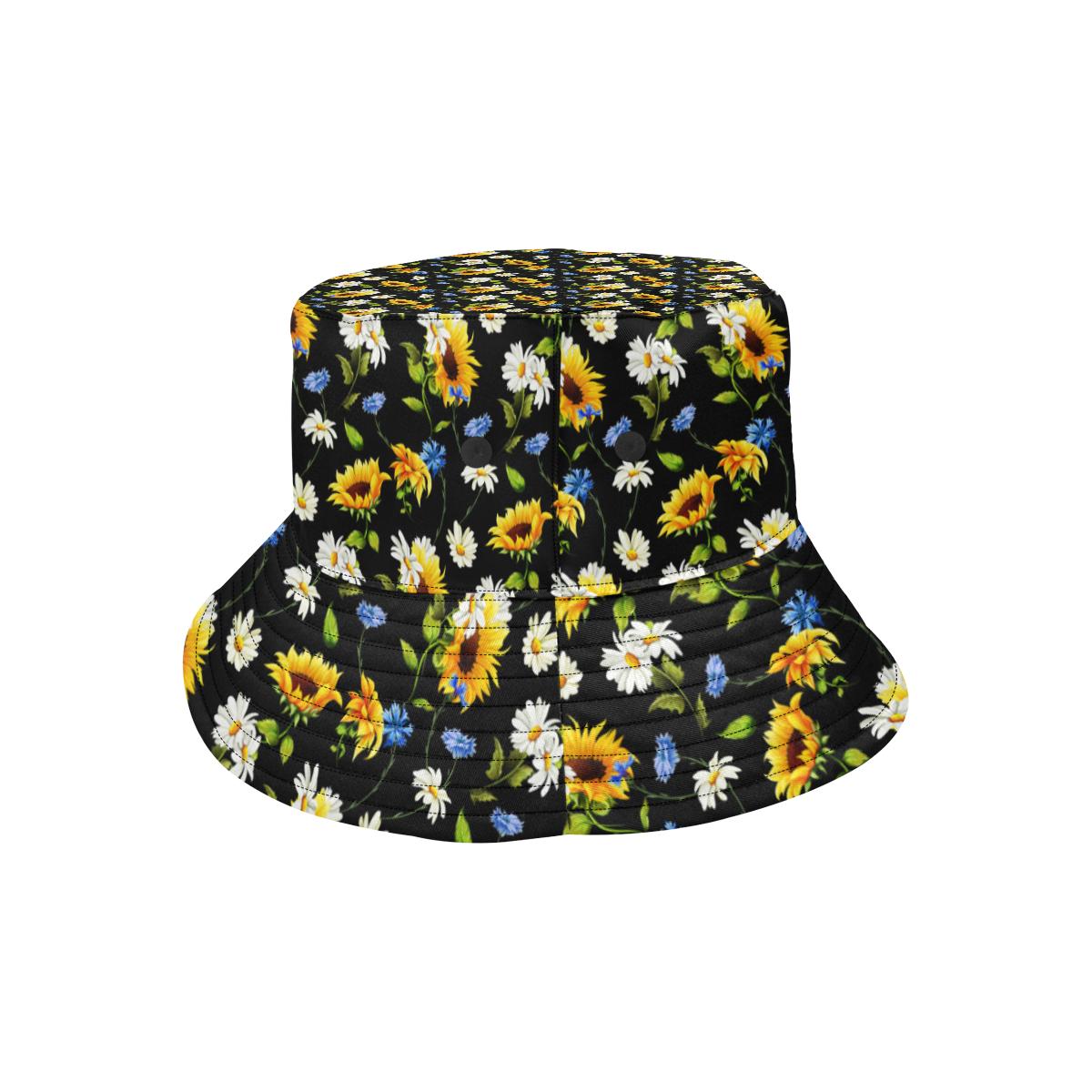 Sunflower Chamomile Bright Color Print Unisex Bucket Hat