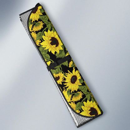 Sunflower Fresh Bright Color Print Car Sun Shade For Windshield