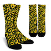 Sunflower Fresh Bright Color Print Crew Socks