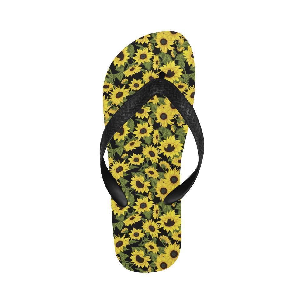 Sunflower Fresh Bright Color Print Flip Flops-JTAMIGO.COM