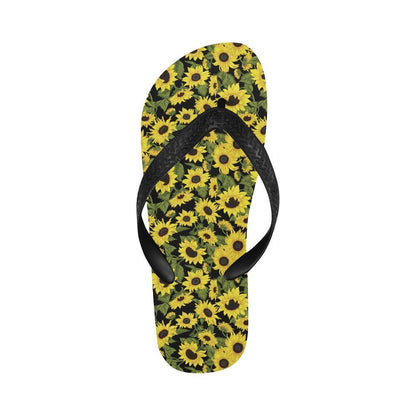 Sunflower Fresh Bright Color Print Flip Flops-JTAMIGO.COM