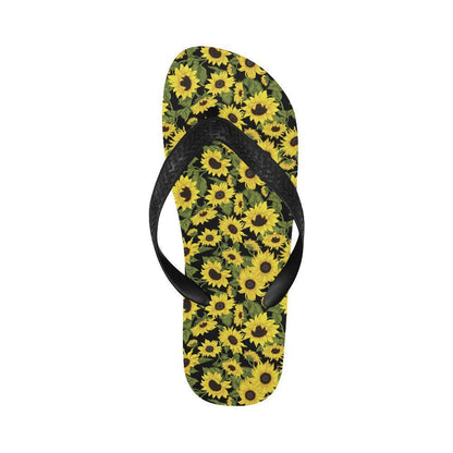 Sunflower Fresh Bright Color Print Flip Flops-JTAMIGO.COM