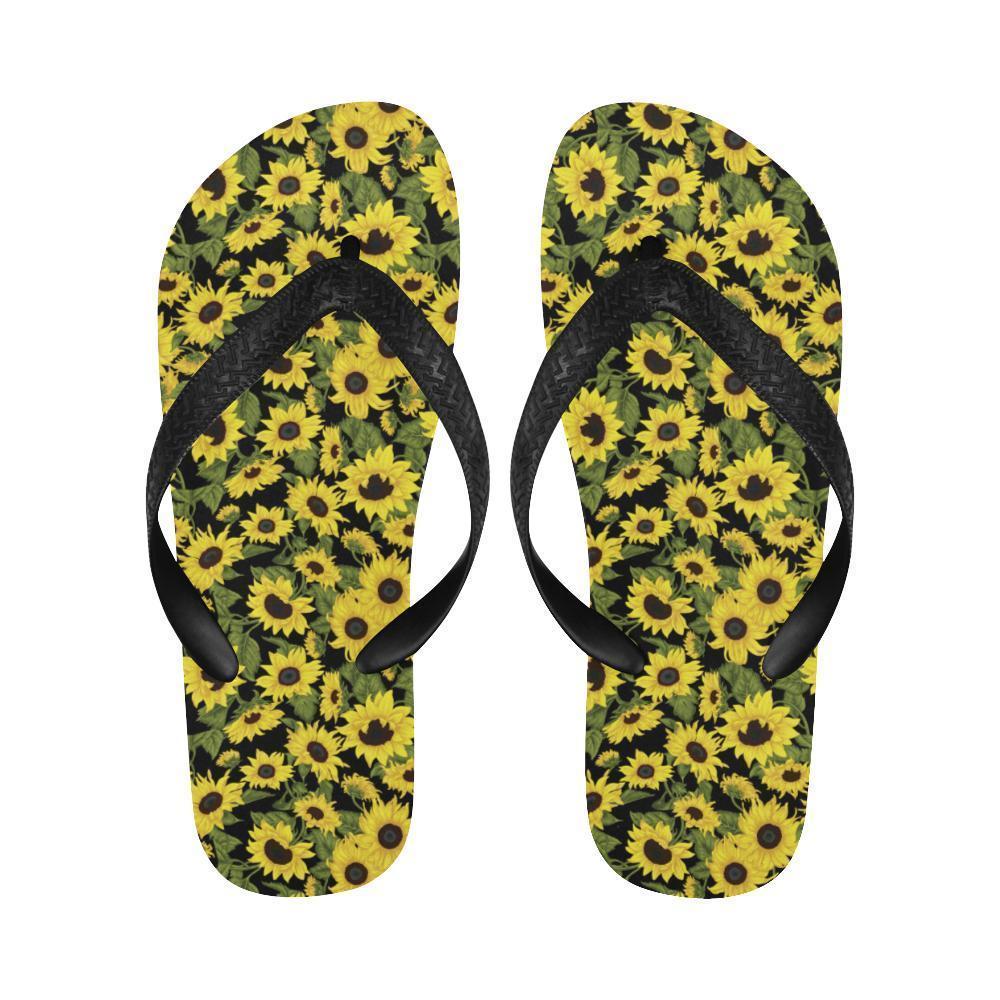 Sunflower Fresh Bright Color Print Flip Flops-JTAMIGO.COM