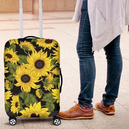 Sunflower Fresh Bright Color Print Luggage Cover Protector