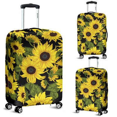 Sunflower Fresh Bright Color Print Luggage Cover Protector