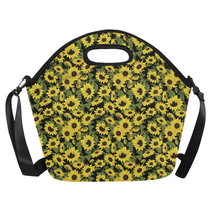 Sunflower Fresh Bright Color Print Neoprene Lunch Bag (Model 1669)(Large)-JTAMIGO.COM