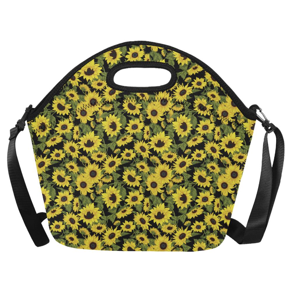 Sunflower Fresh Bright Color Print Neoprene Lunch Bag (Model 1669)(Large)-JTAMIGO.COM