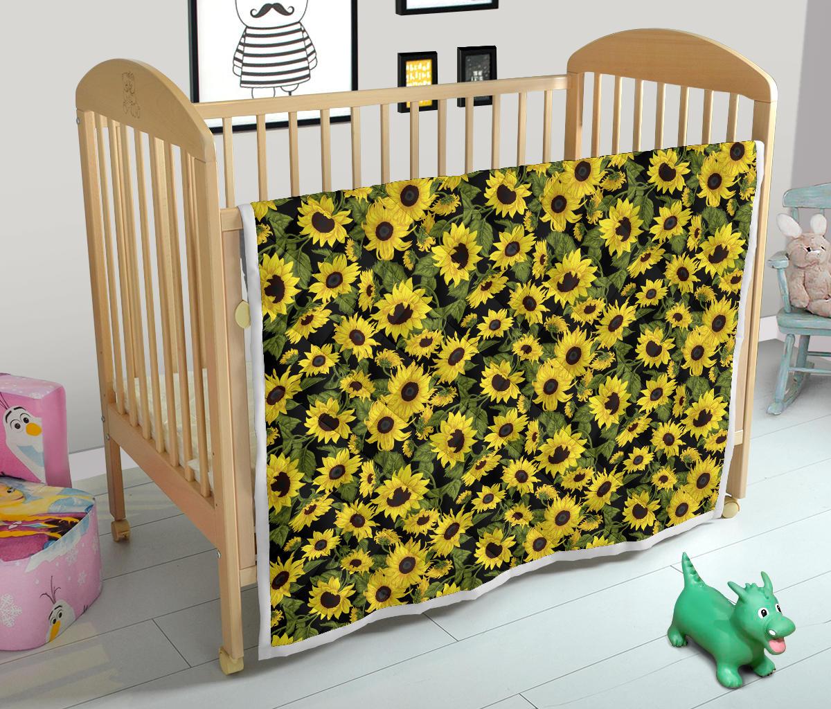 Sunflower Fresh Bright Color Print Premium Quilt-JTAMIGO.COM