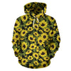 Sunflower Fresh Bright Color Print Pullover Hoodie