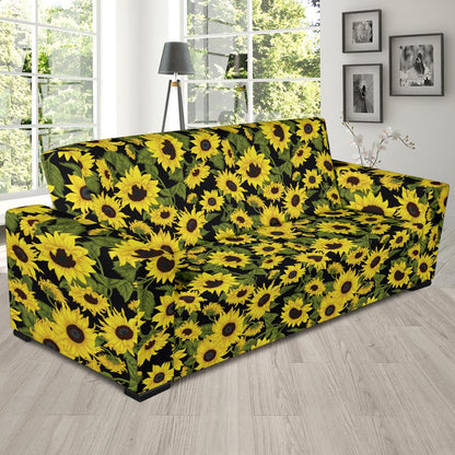 Sunflower Fresh Bright Color Print Sofa Slipcover-JTAMIGO.COM