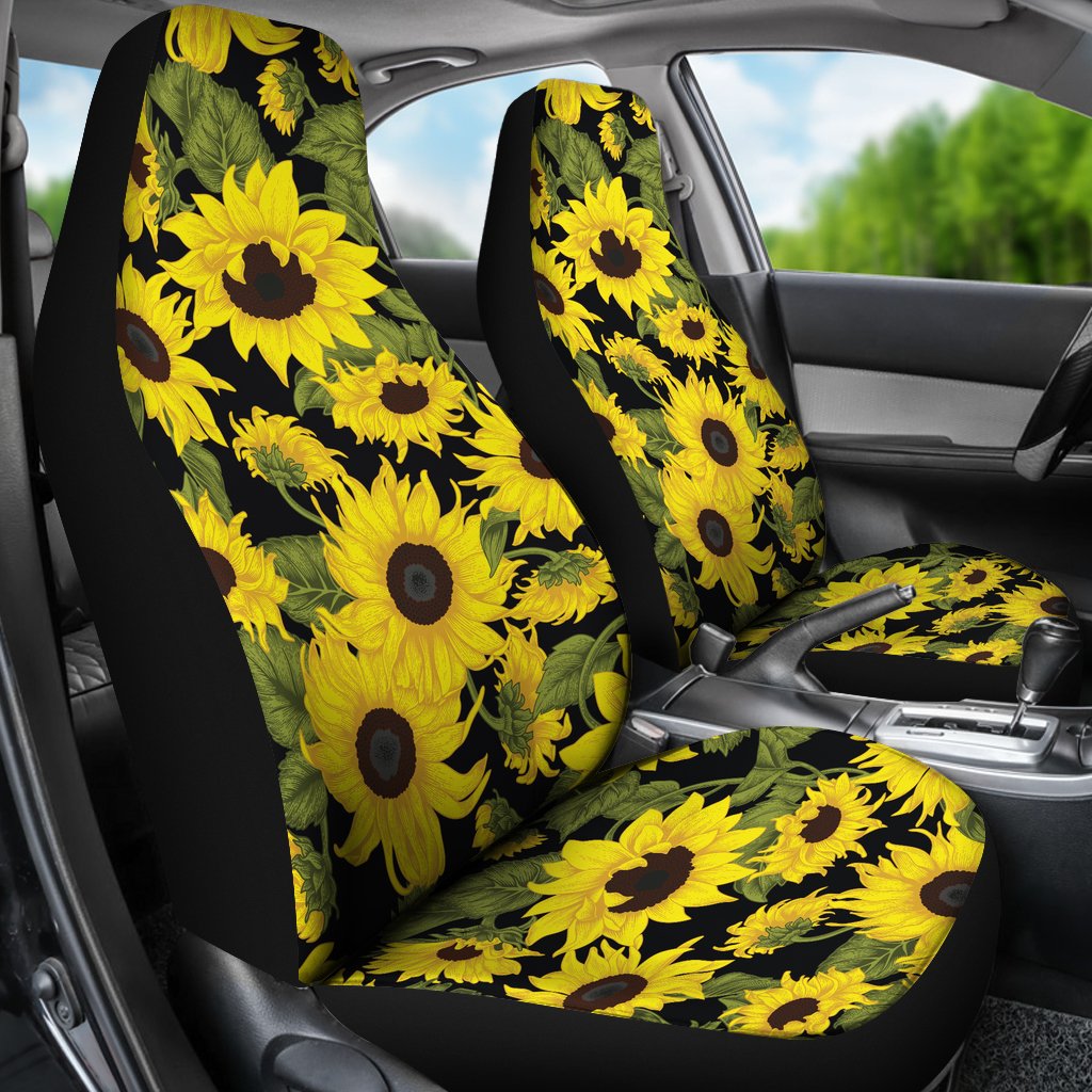 Sunflower Fresh Bright Color Print Universal Fit Car Seat Covers