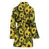 Sunflower Fresh Bright Color Print Women Bath Robe-JTAMIGO.COM