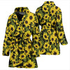 Sunflower Fresh Bright Color Print Women Bath Robe-JTAMIGO.COM