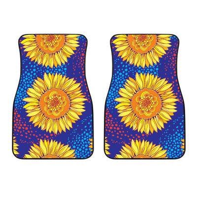 Sunflower Hand Drawn Style Print Car Floor Mats