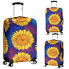 Sunflower Hand Drawn Style Print Luggage Cover Protector