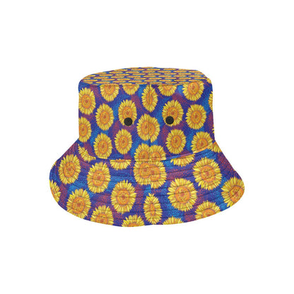 Sunflower Hand Drawn Style Print Unisex Bucket Hat
