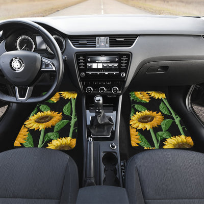 Sunflower Realistic Print Pattern Car Floor Mats