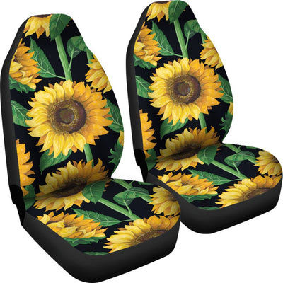 Sunflower Realistic Print Pattern Universal Fit Car Seat Covers